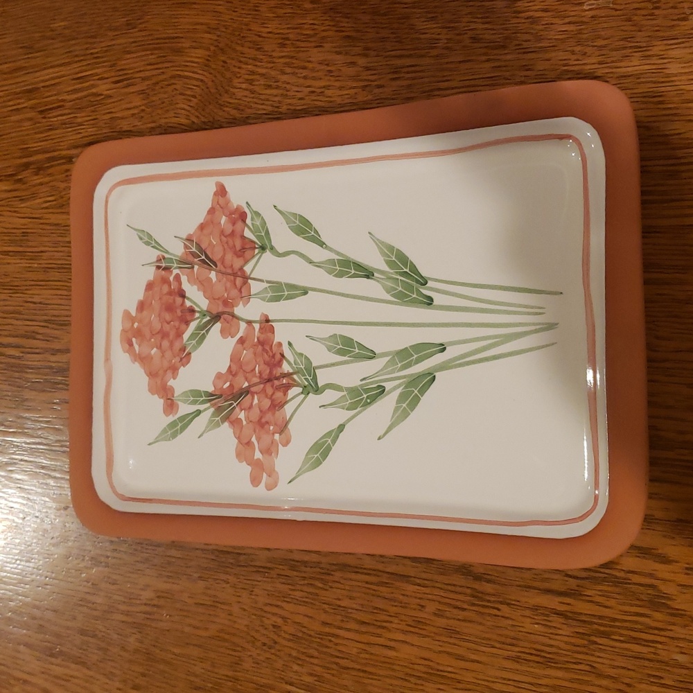 Floral Pottery Platter by Emerson Creek Pottery